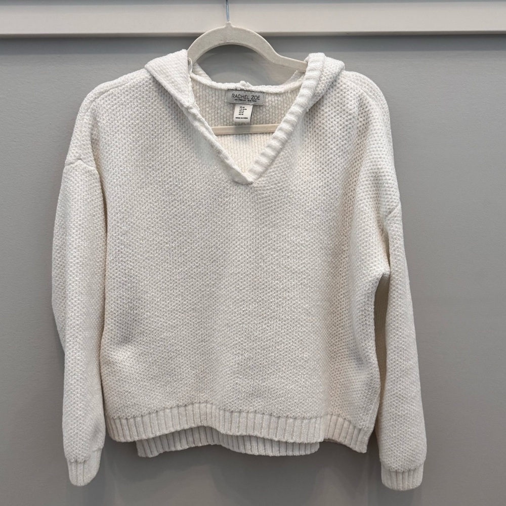 Rachel Zoe Chenille Hooded Sweater. Size M.